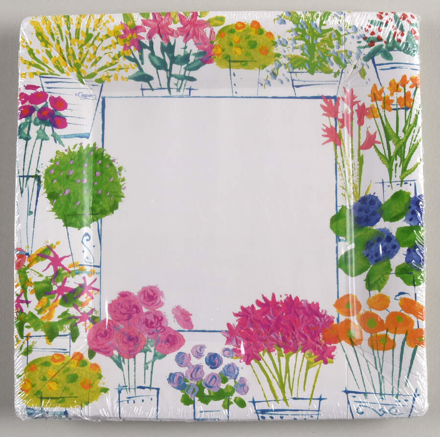 Table Decor Package of 8-Paper Salad Plate by Caspari-1