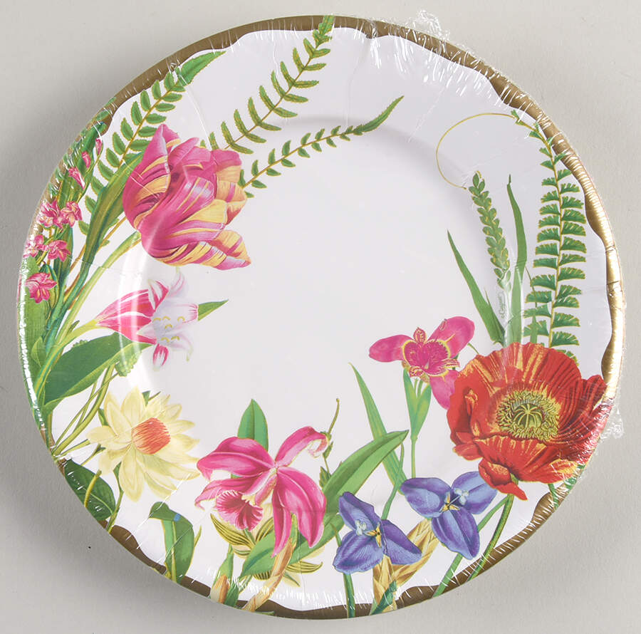 Table Decor Package of 8-Paper Salad Plate by Caspari-1
