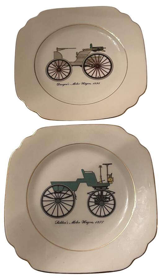 Old Auto Series Square Salad Plate by Atlas China Co-1