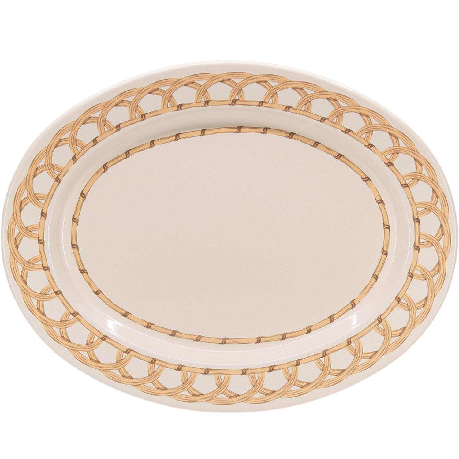Domino 14" Oval Serving Platter by Crow Canyon Home-1