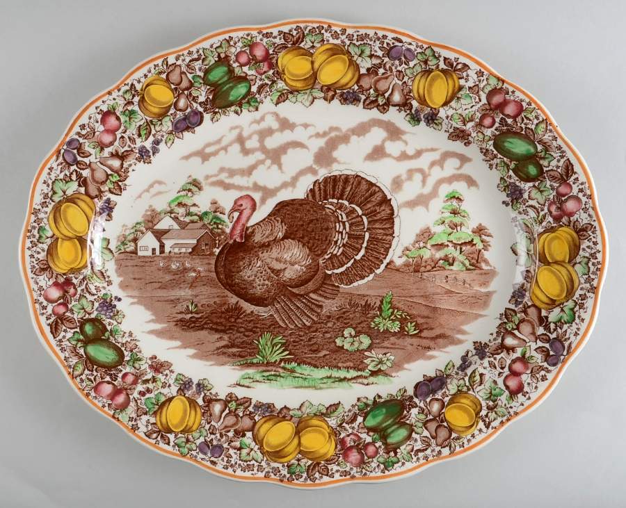 BAB4 20" Oval Serving Platter by Barker Bros Ltd-1