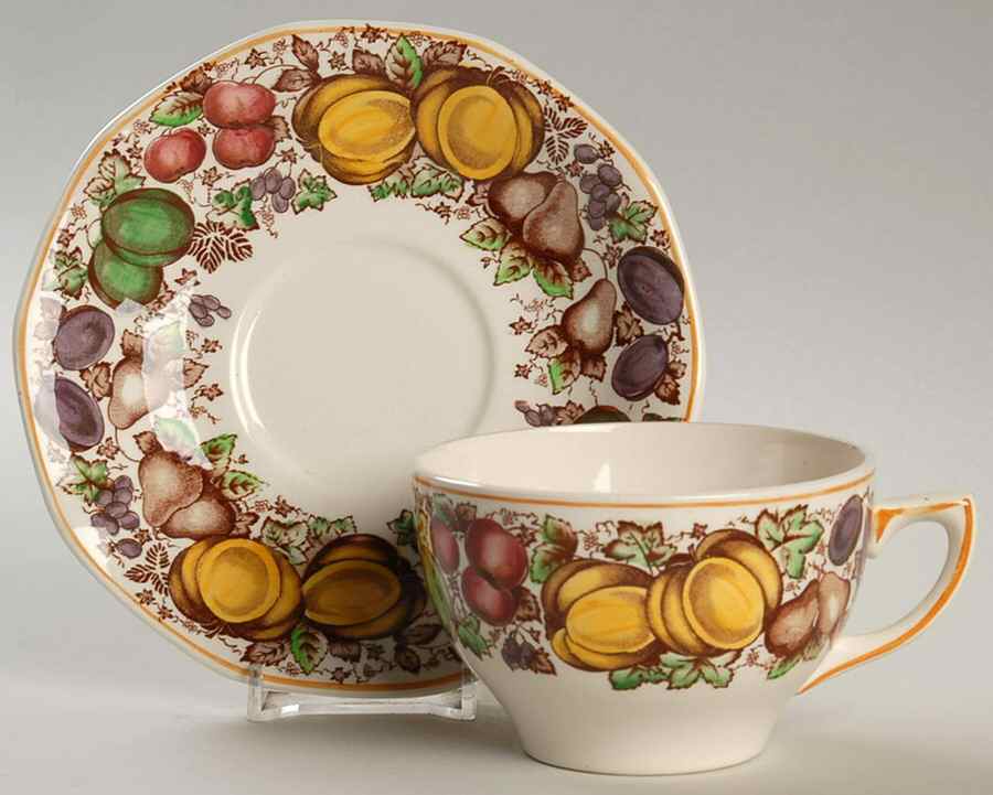 BAB4 Flat Cup & Saucer Set by Barker Bros Ltd-1