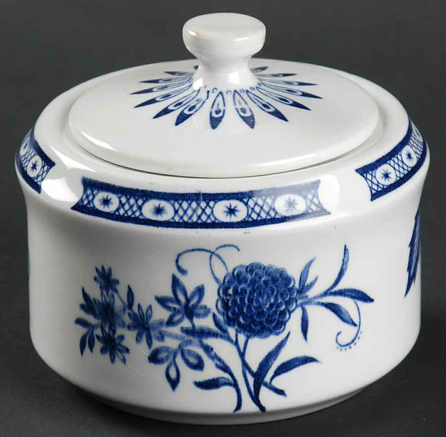 Cathay Blue Sugar Bowl & Lid by Barker Bros Ltd-1