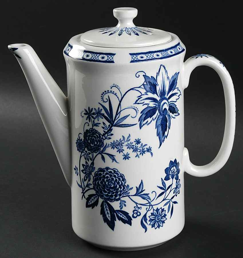 Cathay Blue Coffee Pot & Lid by Barker Bros Ltd-1