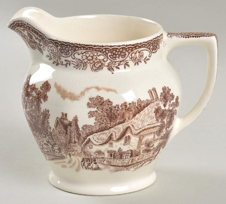 Olde England Brown (No Trim) Creamer by Barker Bros Ltd-1