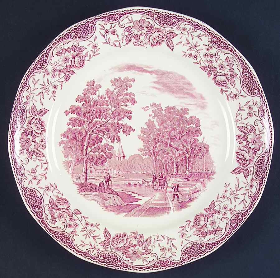 Olde England Pink Dinner Plate by Barker Bros Ltd-1