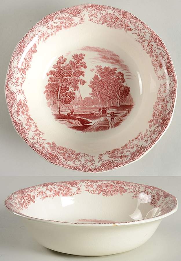 Olde England Pink 9" Round Vegetable Bowl by Barker Bros Ltd-1