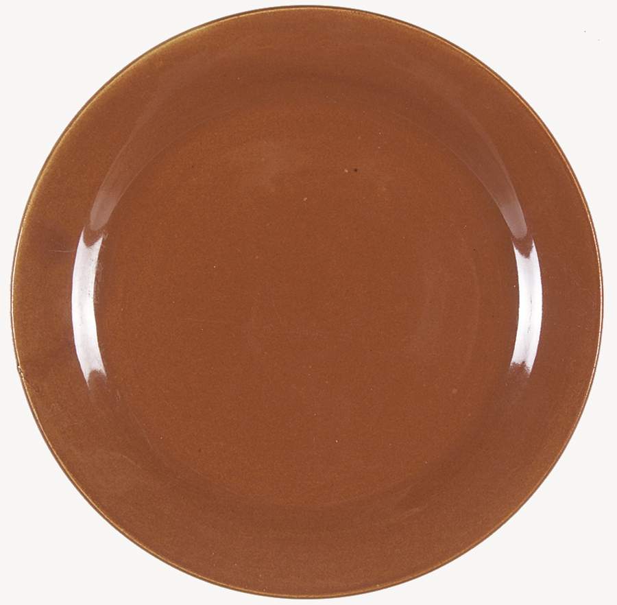 La Linda Brown (Glossy) Dinner Plate by Bauer-1