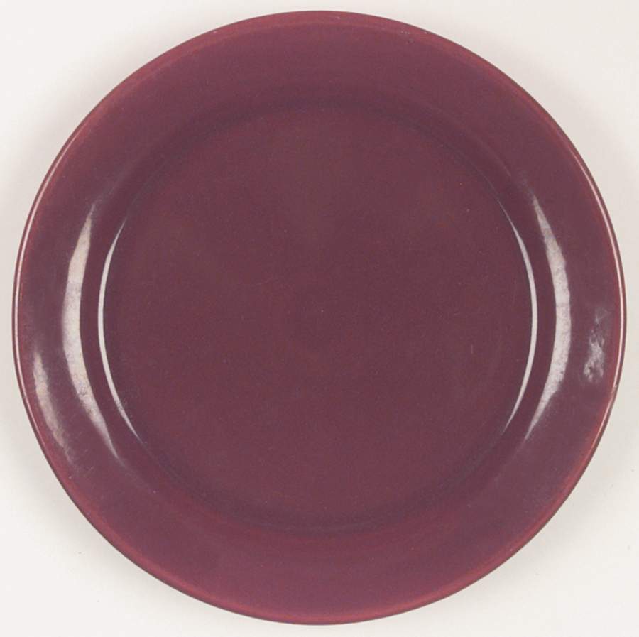 La Linda Burgundy (Glossy) Dinner Plate by Bauer-1