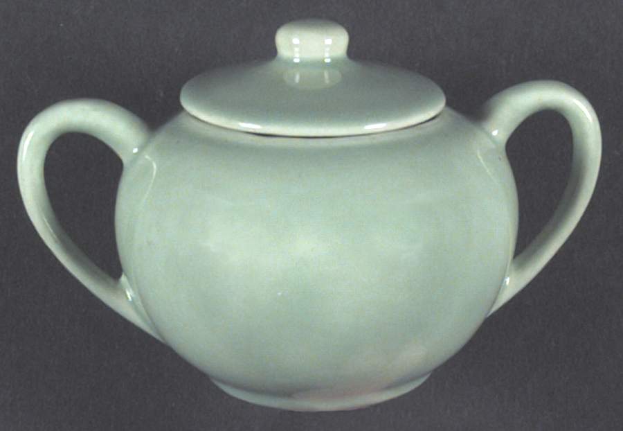 La Linda Green (Glossy) Sugar Bowl & Lid by Bauer-1