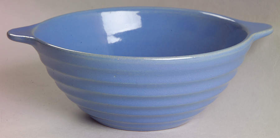 Ring Delph Blue (Light Blue) Lugged Soup Bowl by Bauer-1