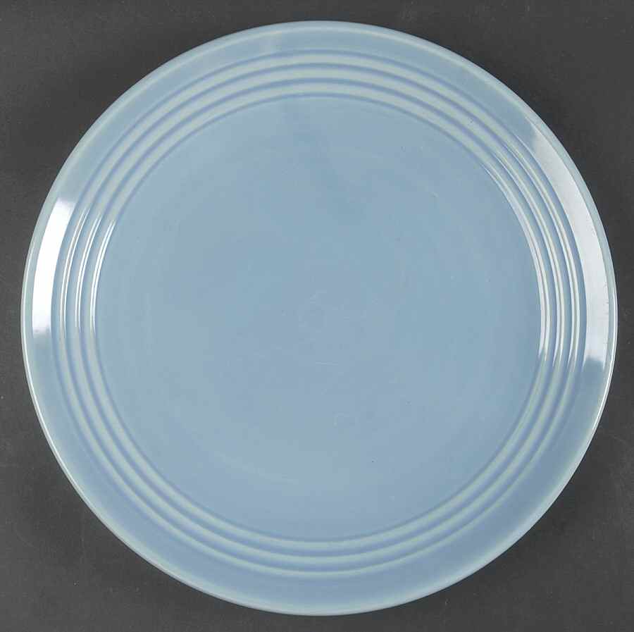 Ring Delph Blue (Light Blue) 13" Chop Plate (Round Platter) by Bauer-1