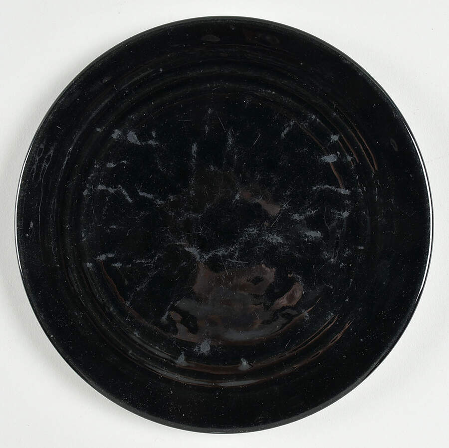 Ring Black Salad Plate by Bauer-1