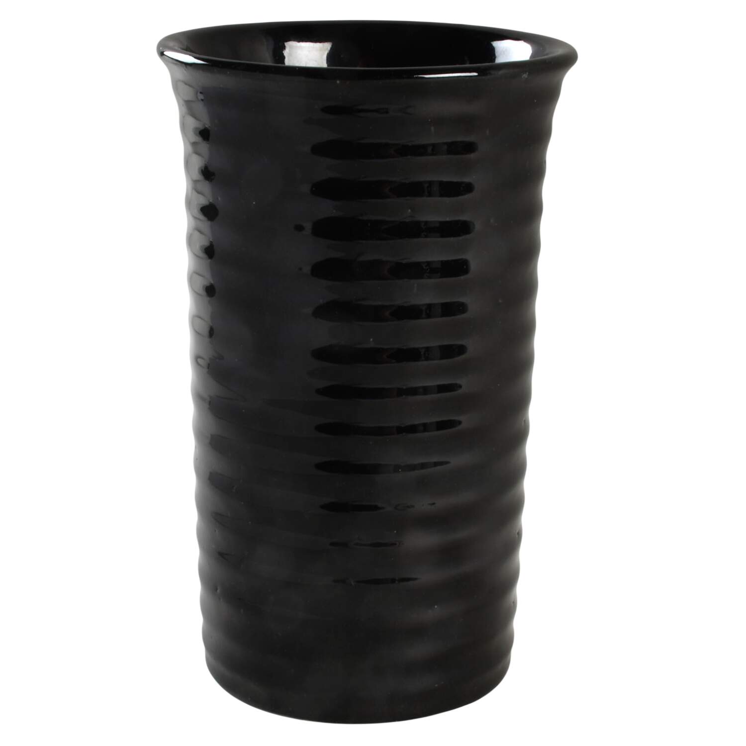 Ring Black 8" Vase by Bauer-1
