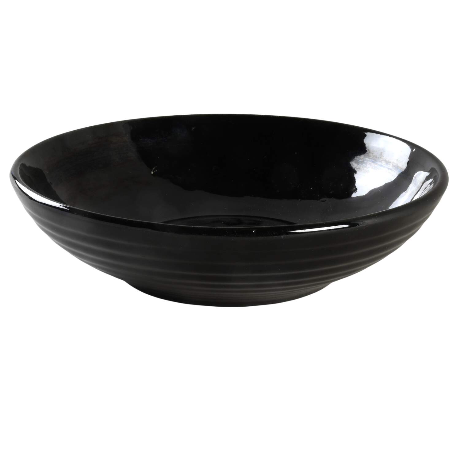 Ring Black 9" Salad Serving Bowl by Bauer-1