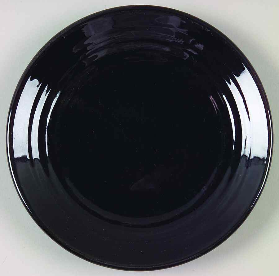 Ring Black Bread & Butter Plate by Bauer-1