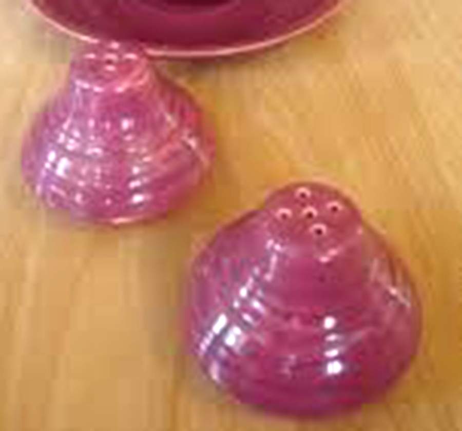 Ring Burgundy Salt & Pepper Set by Bauer-1