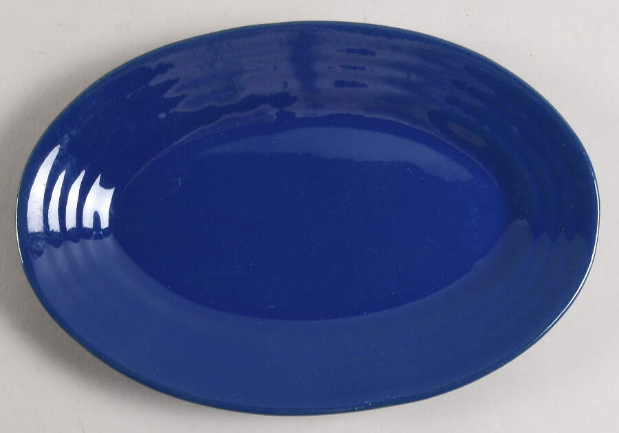 Ring Cobalt Blue 9" Oval Serving Platter by Bauer-1