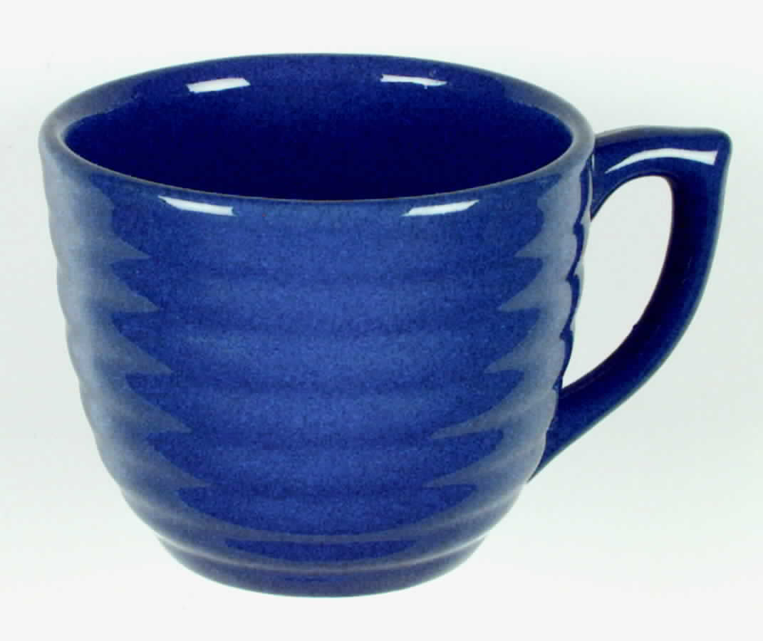 Ring Cobalt Blue Flat Cup by Bauer-1