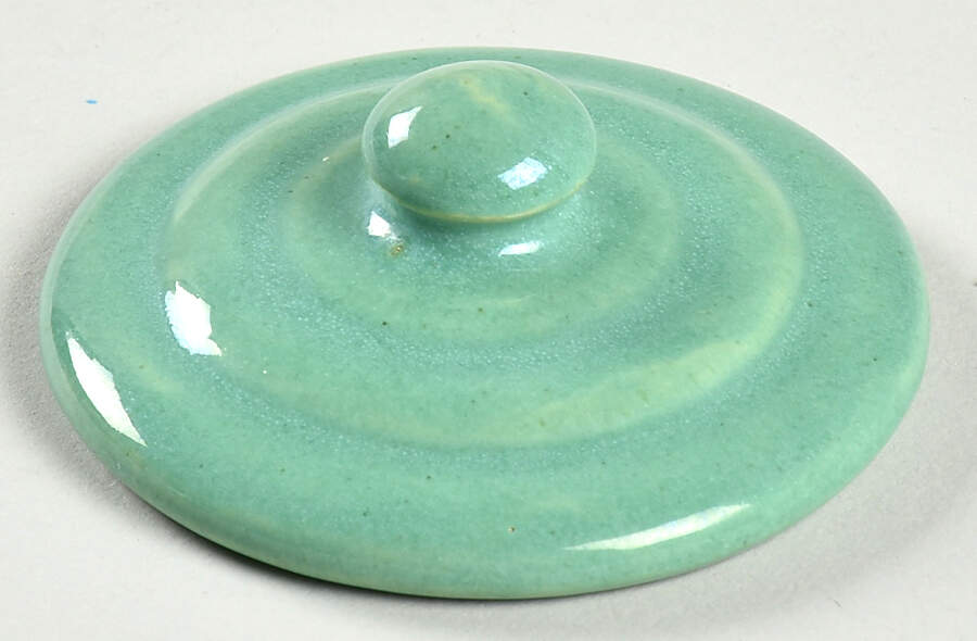 Ring Jade (Green) Lid for Sugar Bowl by Bauer-1