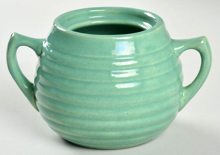 Ring Jade (Green) Sugar Bowl No Lid by Bauer-1