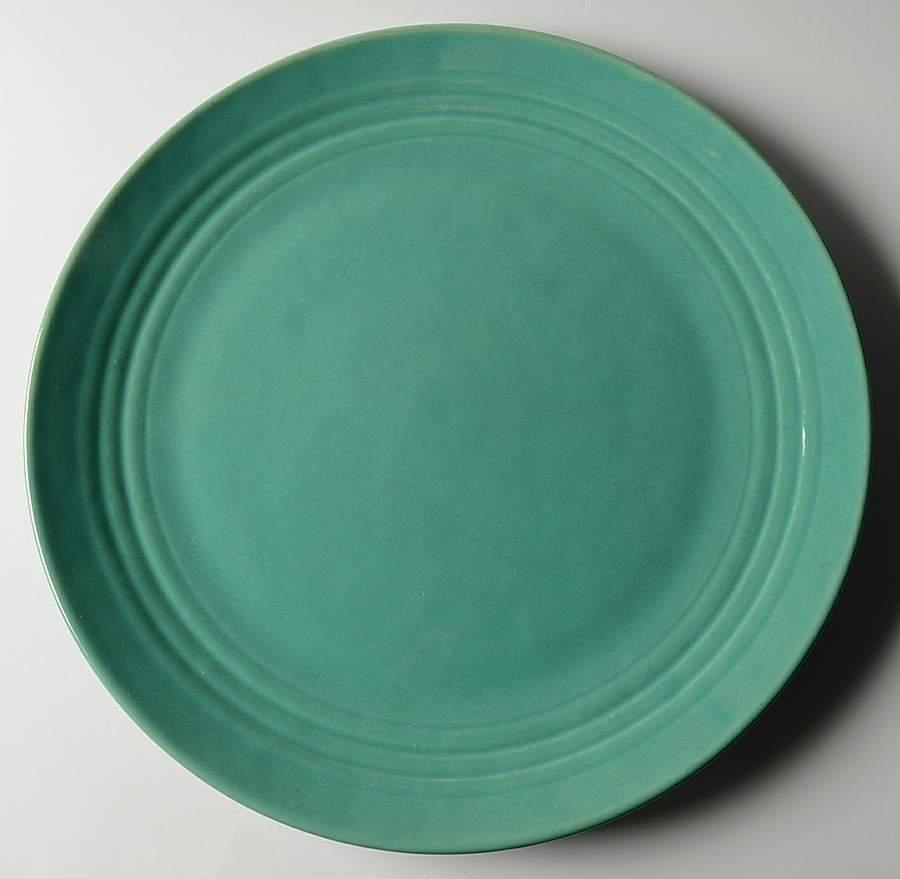 Ring Jade (Green) 14" Chop Plate (Round Platter) by Bauer-1