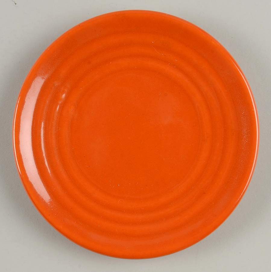 Ring Orange (Older, Circa 1940) Bread & Butter Plate by Bauer-1
