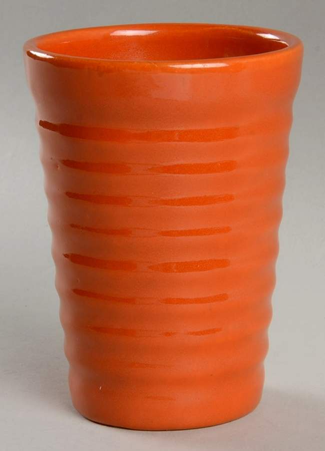 Ring Orange (Older, Circa 1940) 12 Oz Tumbler by Bauer-1