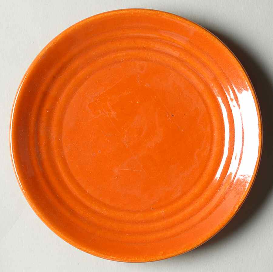 Ring Orange (Older, Circa 1940) Bread & Butter Plate by Bauer-1