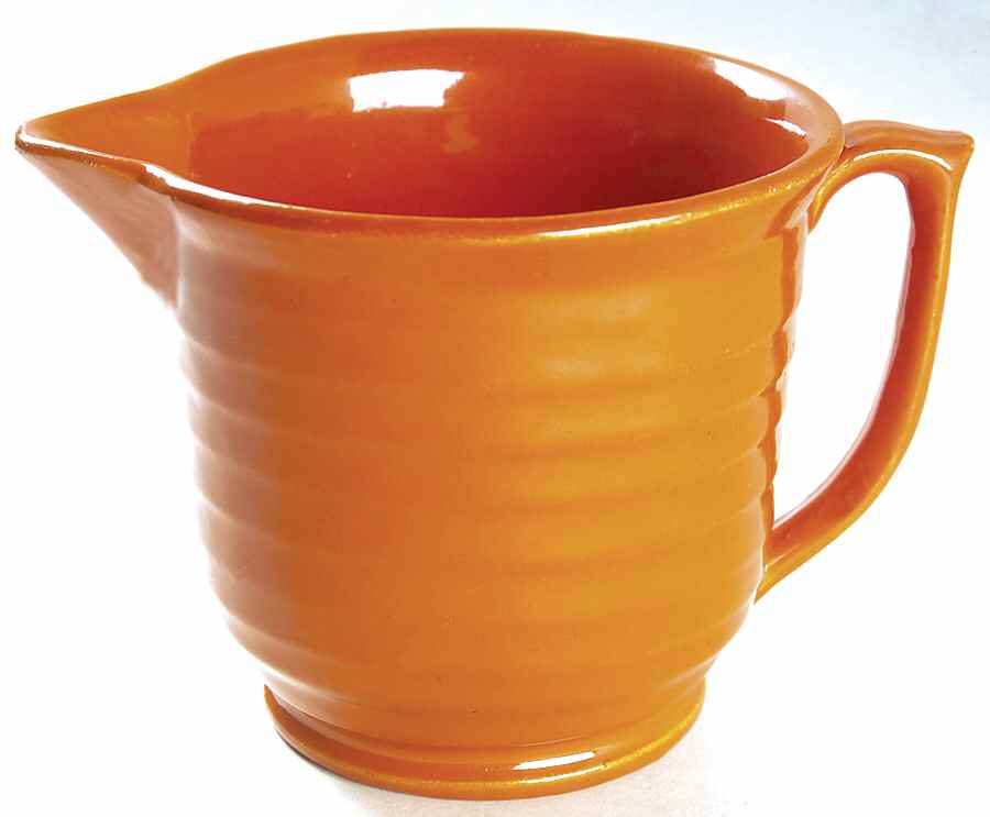 Ring Orange (Older, Circa 1940) 32 Oz Pitcher by Bauer-1