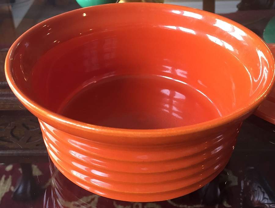 Ring Orange (Older, Circa 1940) 1 Qt Round Casserole No Lid by Bauer-1