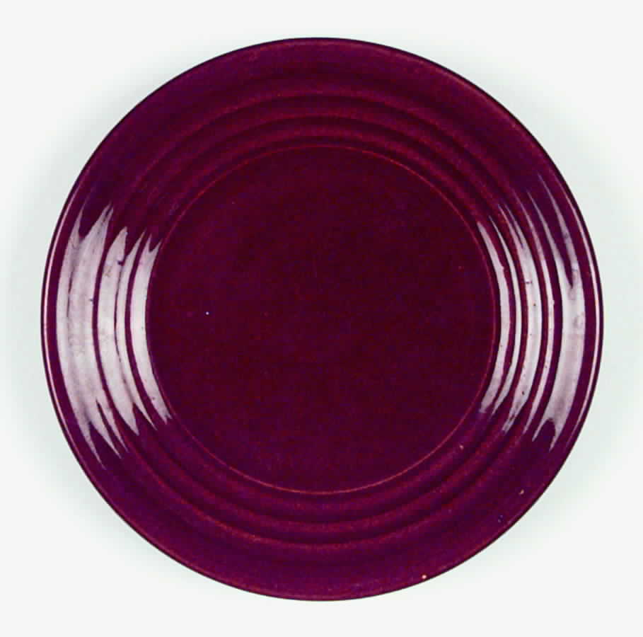 Ring Red Brown Salad Plate by Bauer-1