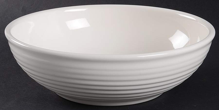 Ring White 9" Salad Serving Bowl by Bauer-1