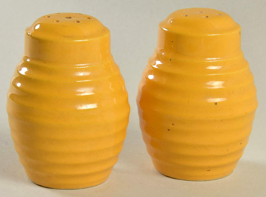 Ring Yellow (Older, Circa 1940) Salt & Pepper Set by Bauer-1