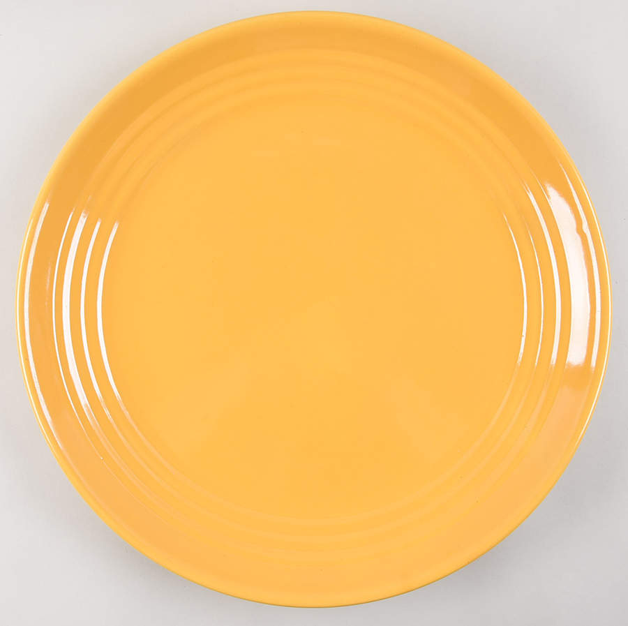 Ring Yellow (Older, Circa 1940) Large Chop Plate (Round Platter) by Bauer-1