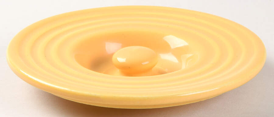 Ring Yellow (Older, Circa 1940) Lid for Large Refrigerator Jar by Bauer-1