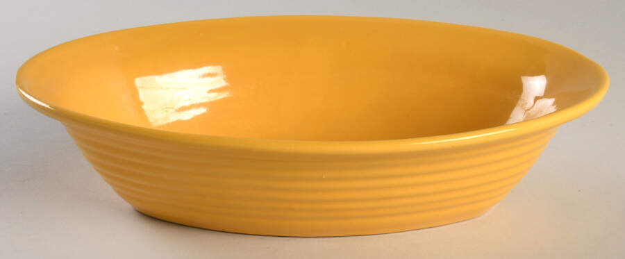 Ring Yellow (Older, Circa 1940) 8" Oval Vegetable Bowl by Bauer-1