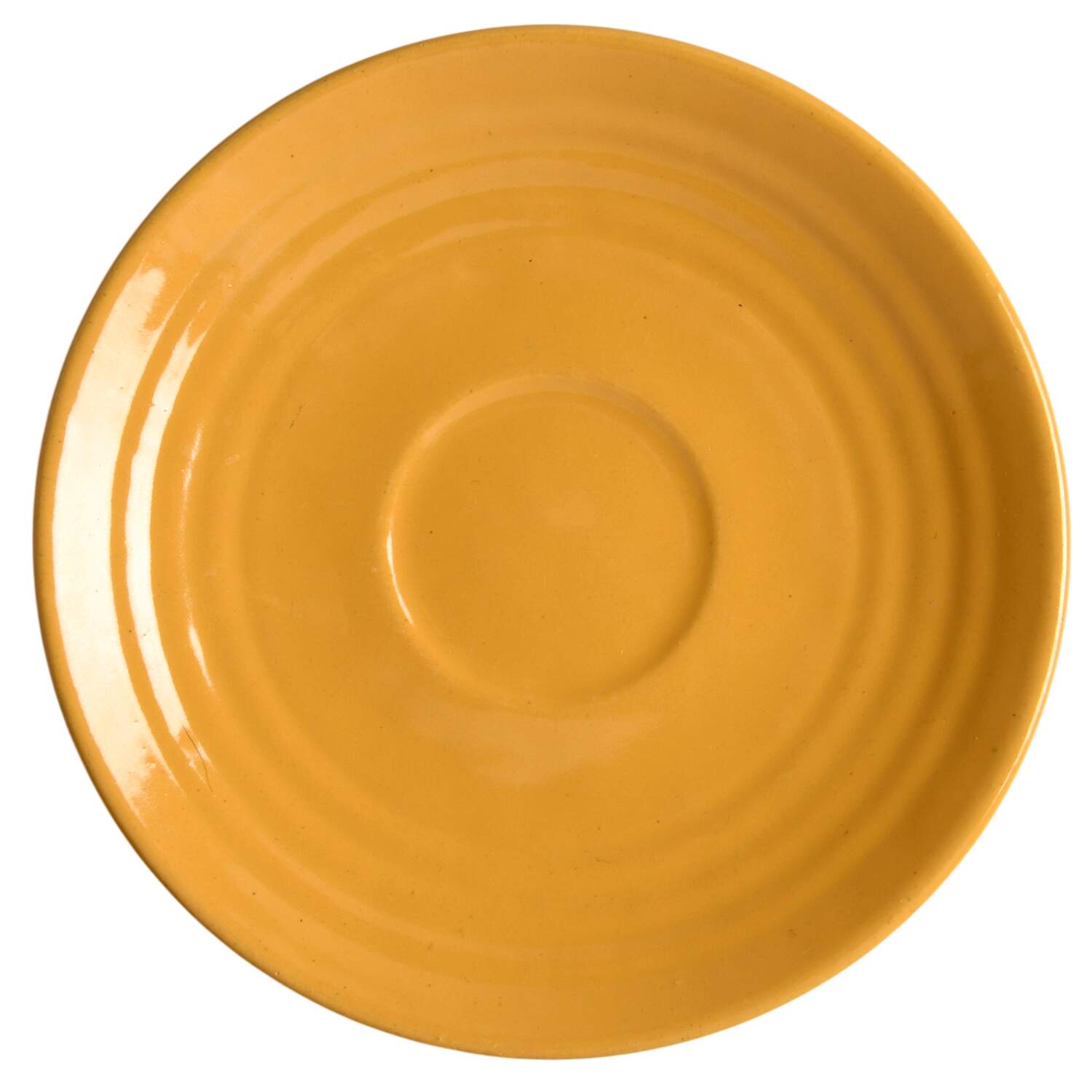 Ring Yellow (Older, Circa 1940) Saucer by Bauer-1