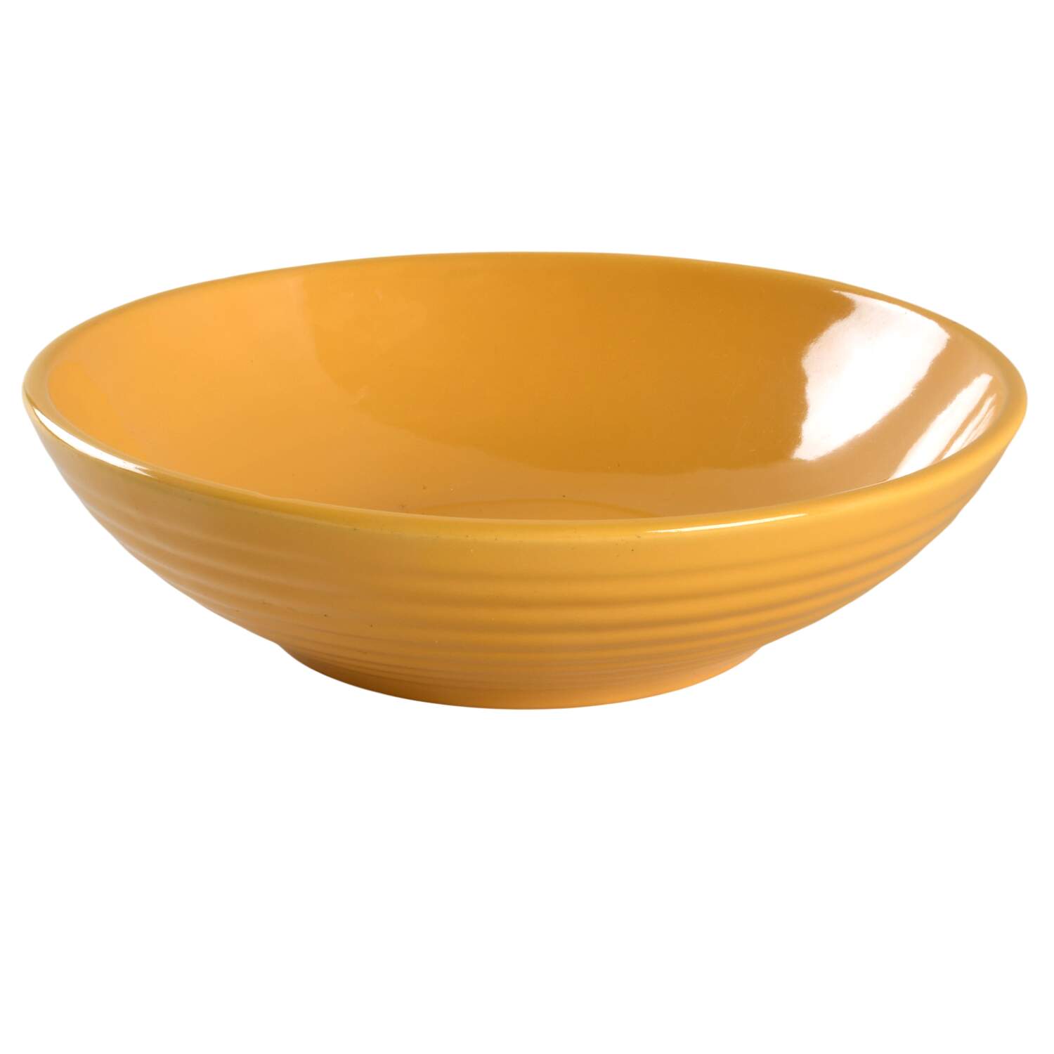 Ring Yellow (Older, Circa 1940) 9" Salad Serving Bowl by Bauer-1