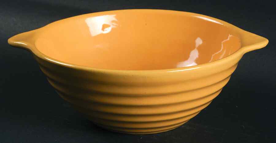 Ring Yellow (Older, Circa 1940) Lugged Soup Bowl by Bauer-1