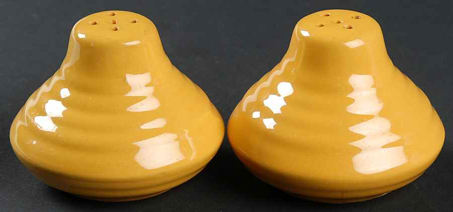 Ring Yellow (Older, Circa 1940) Salt & Pepper Set by Bauer-1