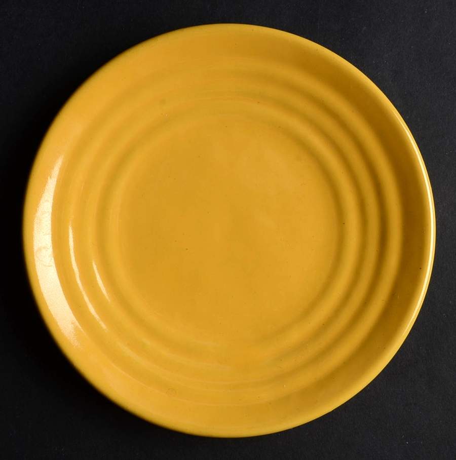 Ring Yellow (Older, Circa 1940) Bread & Butter Plate by Bauer-1