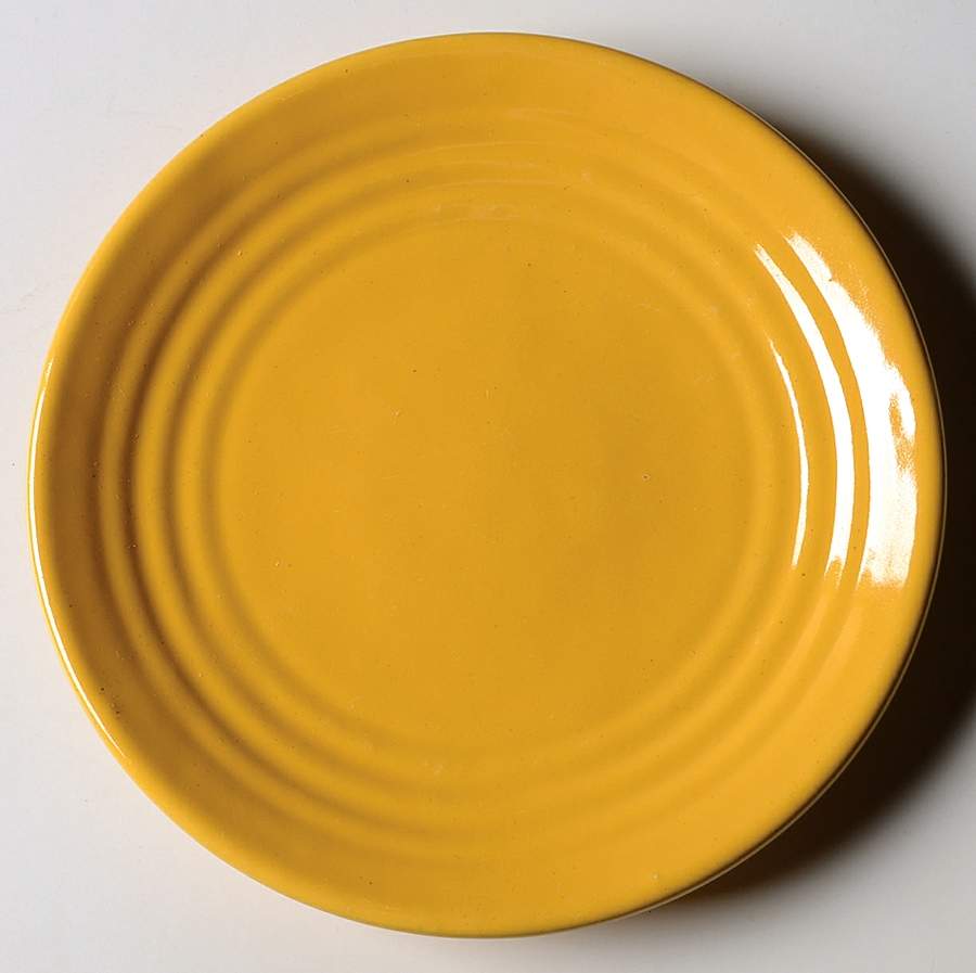 Ring Yellow (Older, Circa 1940) Bread & Butter Plate by Bauer-1