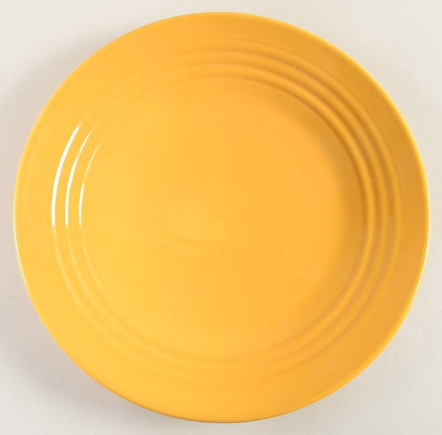 Ring Yellow (Older, Circa 1940) Large Dinner Plate by Bauer-1
