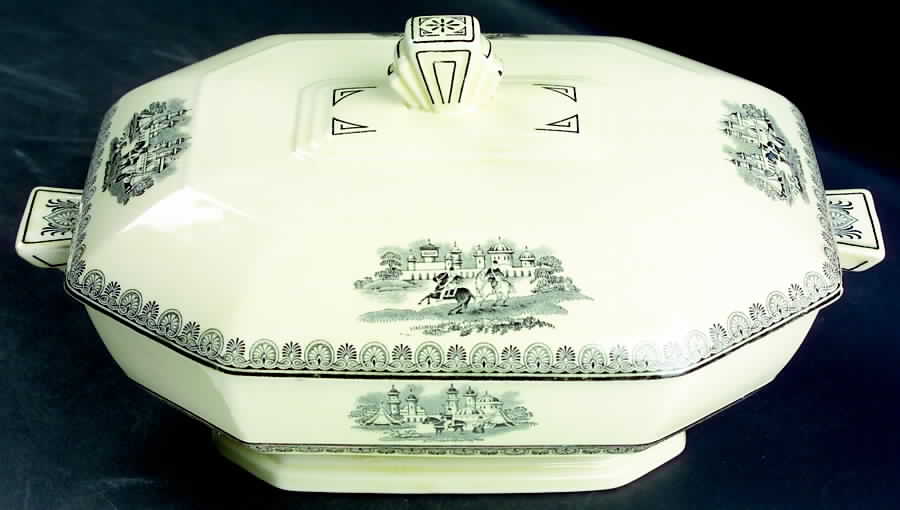 Damascus Oval Covered Vegetable by Baker & Co-1