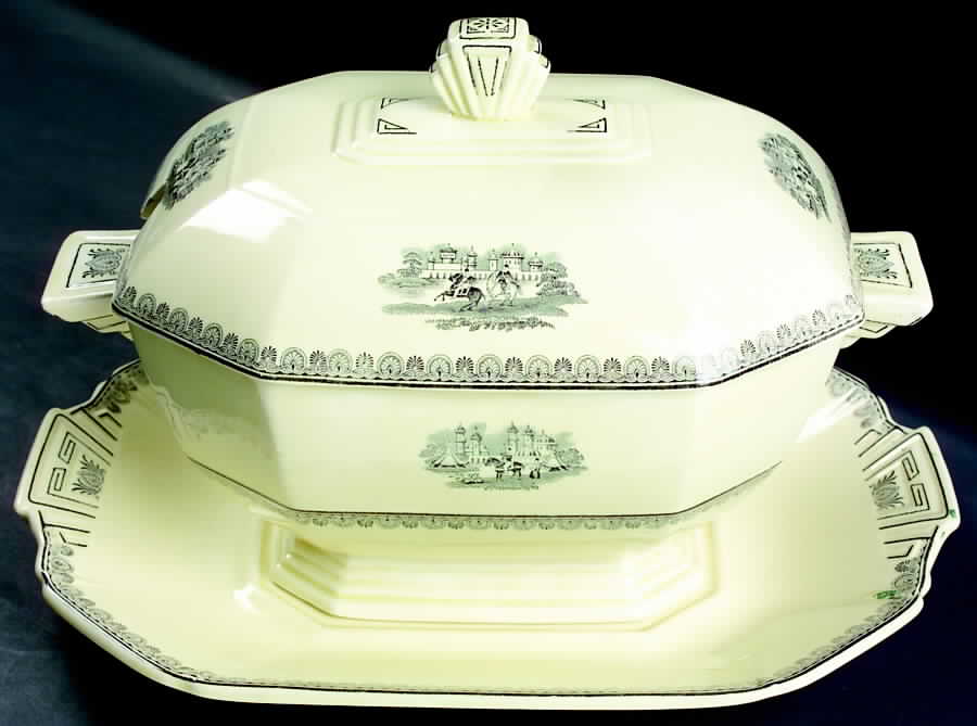 Damascus Tureen & Lid w/Underplate by Baker & Co-1