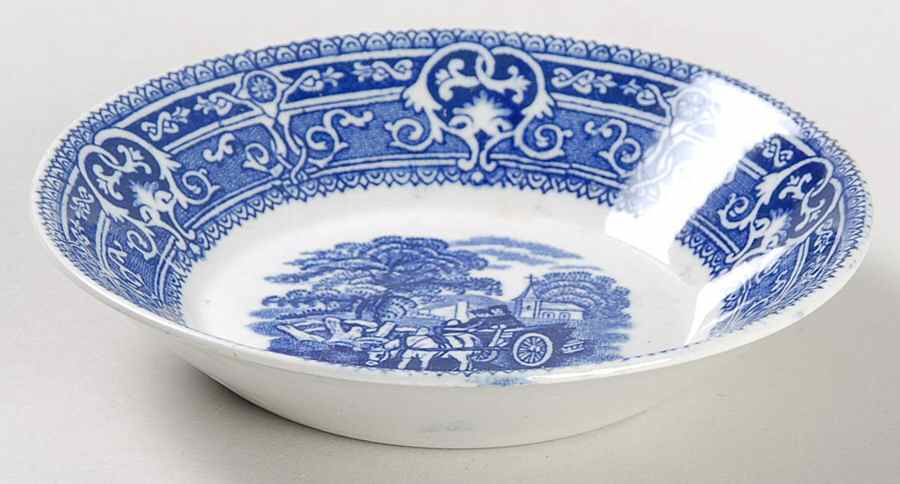 Woodland Blue Fruit/Dessert (Sauce) Bowl by Baker & Co-1