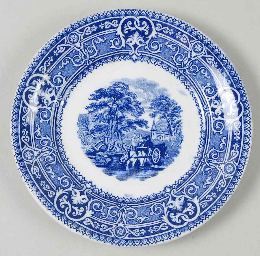 Woodland Blue Bread & Butter Plate by Baker & Co-1