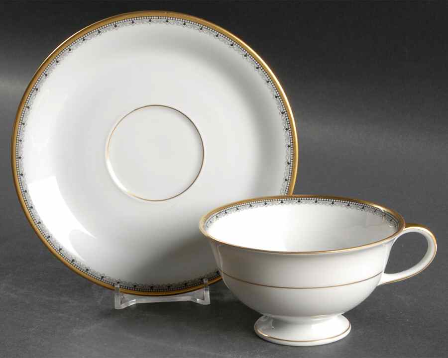 Adrian Footed Cup & Saucer Set by Baronet-1