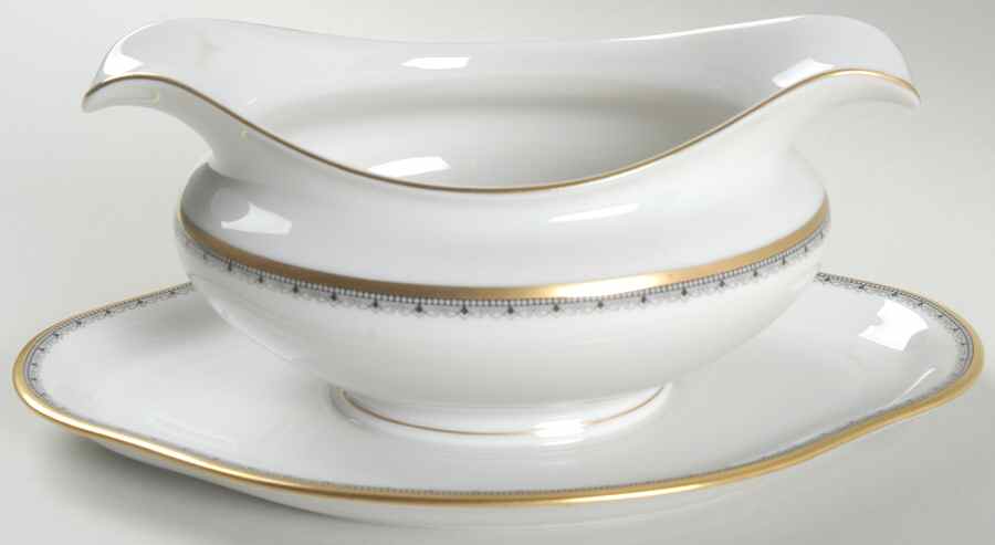 Adrian Gravy Boat with Attached Underplate by Baronet-1